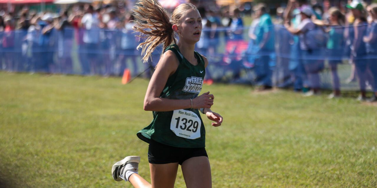 Free State’s Hulcher, other freshmen provide Firebirds XC girls team with enough talent to reload; Lawrence High’s Garrett delivers another sub-20 performance