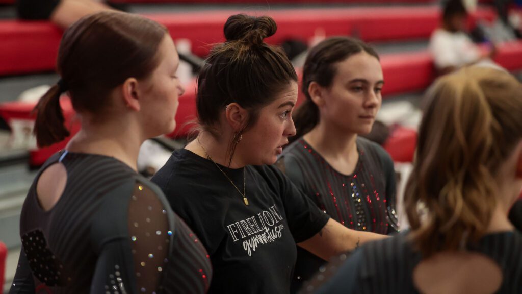 Lawrence, Free State FireLions Gymnastics at Sunflower League championship meet-1