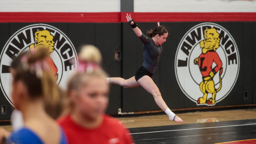 Lawrence, Free State FireLions Gymnastics at Sunflower League championship meet-121