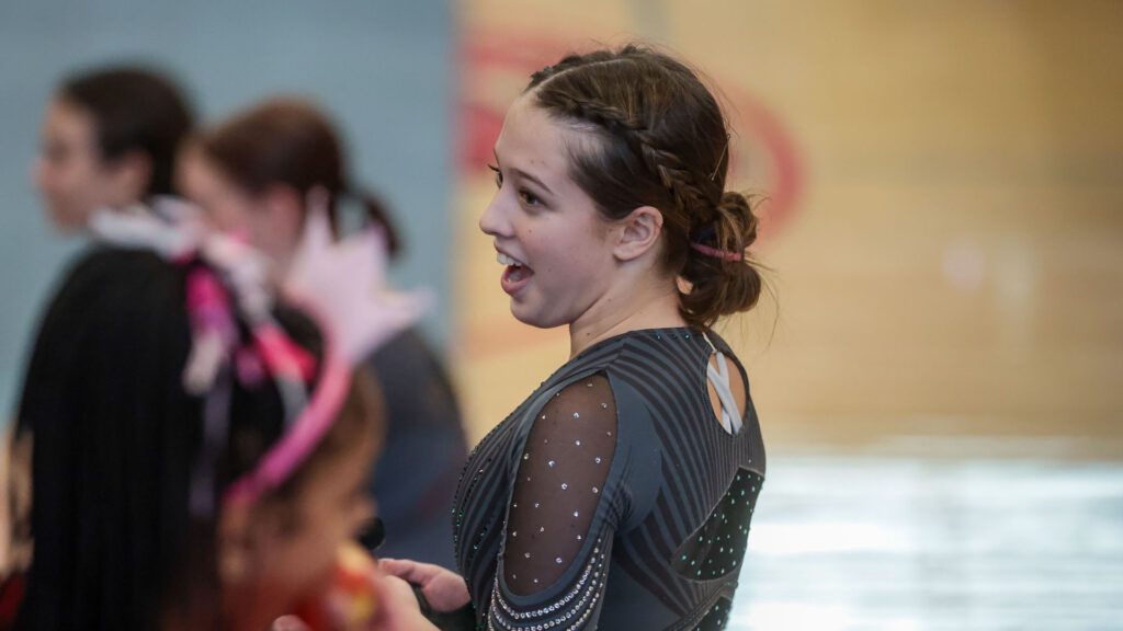 Lawrence, Free State FireLions Gymnastics at Sunflower League championship meet-124