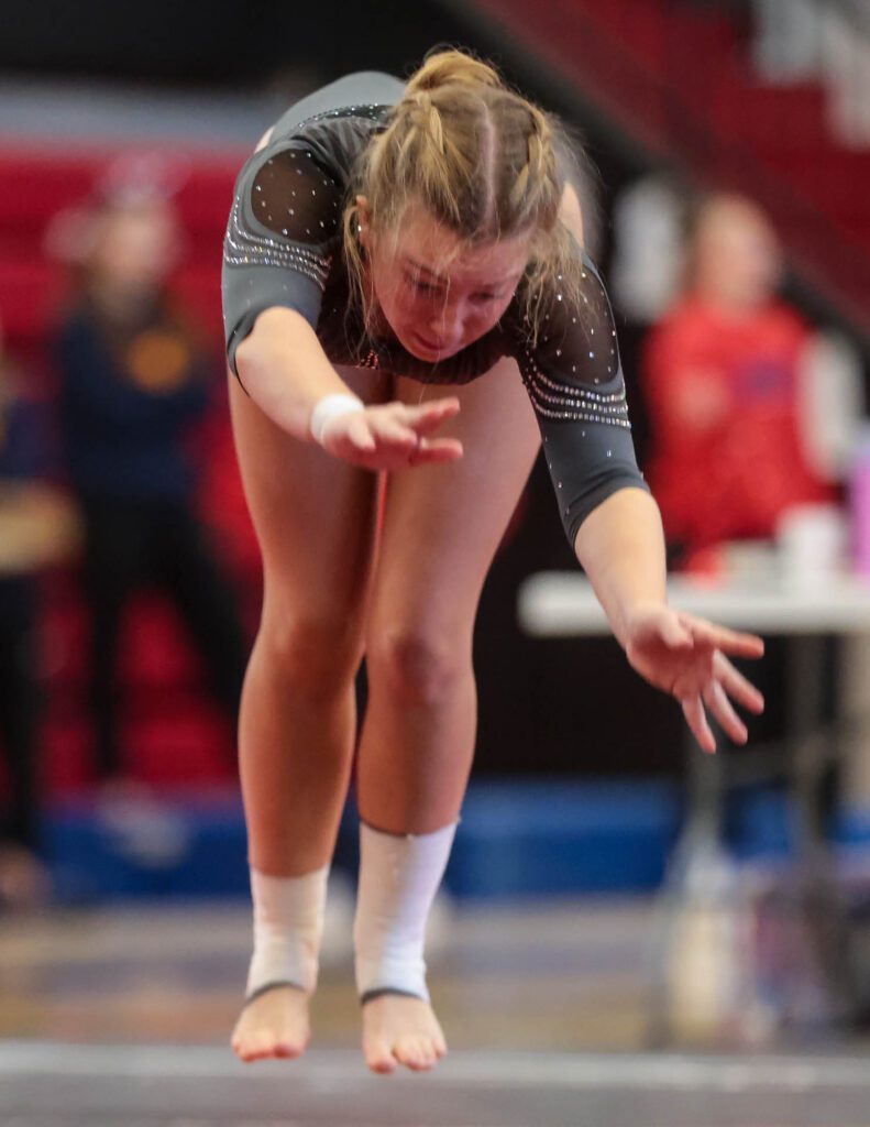 Lawrence, Free State FireLions Gymnastics at Sunflower League championship meet-139