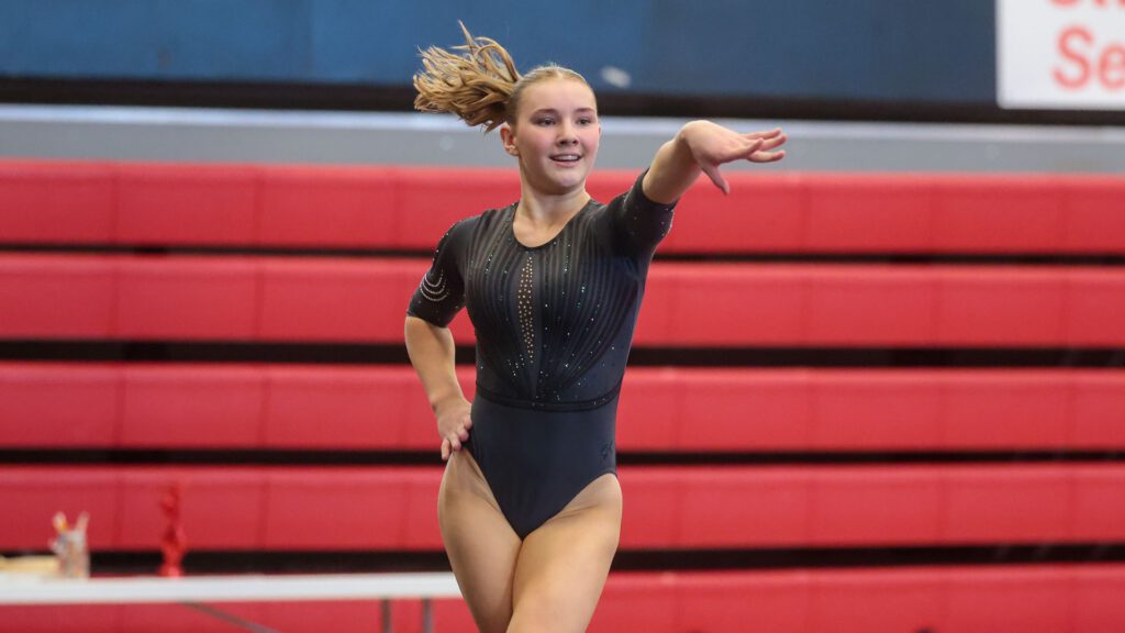 Lawrence, Free State FireLions Gymnastics at Sunflower League championship meet-154
