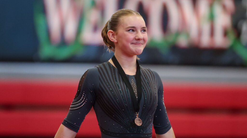 Lawrence, Free State FireLions Gymnastics at Sunflower League championship meet-169
