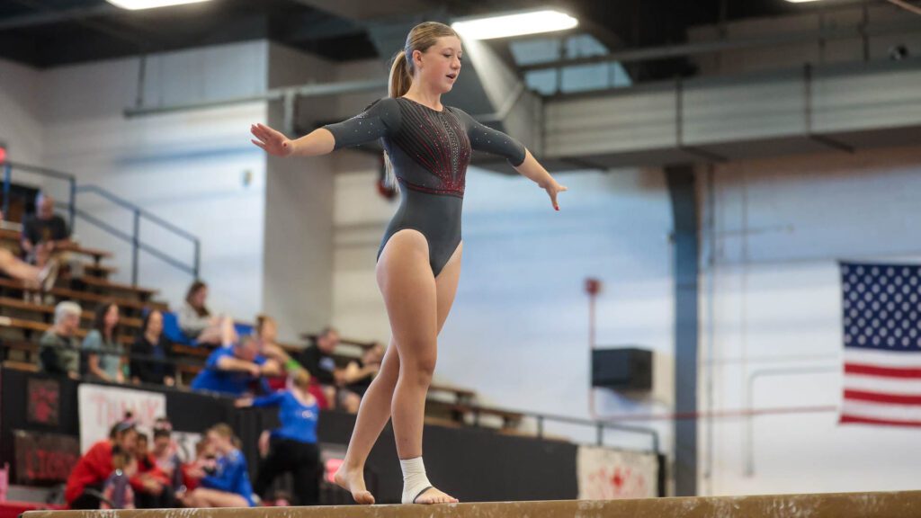 Lawrence, Free State FireLions Gymnastics at Sunflower League championship meet-27