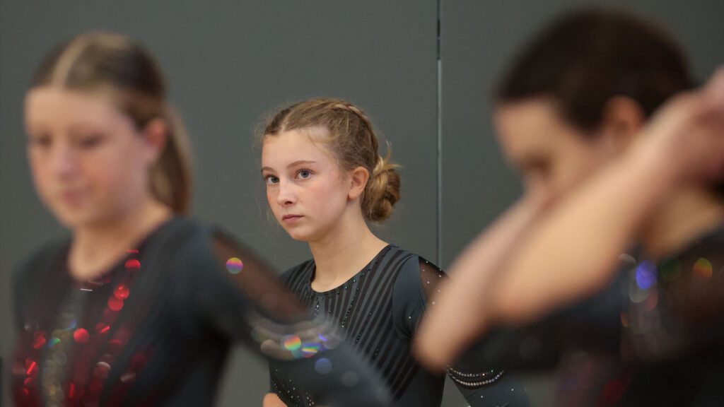 Lawrence, Free State FireLions Gymnastics at Sunflower League championship meet-3
