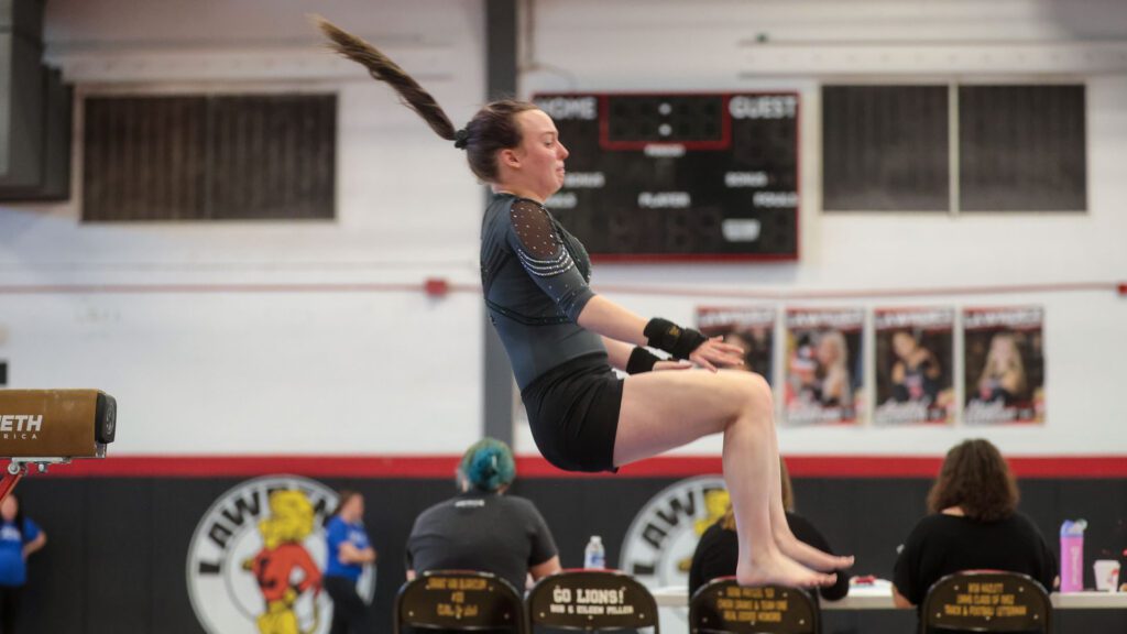 Lawrence, Free State FireLions Gymnastics at Sunflower League championship meet-39