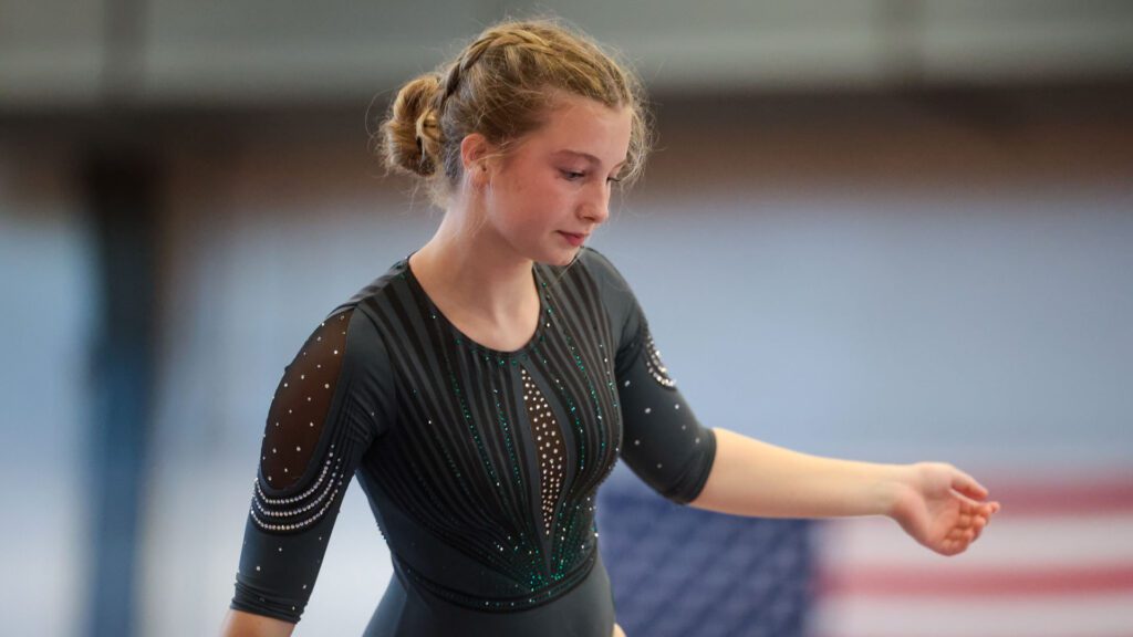 Lawrence, Free State FireLions Gymnastics at Sunflower League championship meet-50