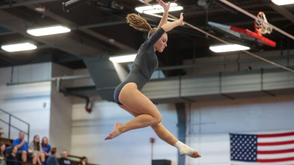 Lawrence, Free State FireLions Gymnastics at Sunflower League championship meet-58