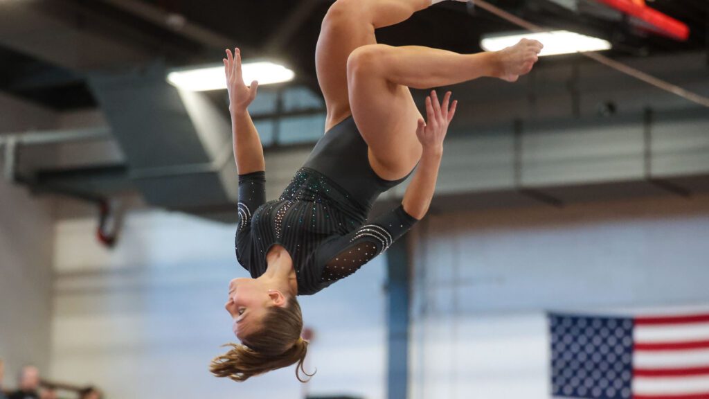 Lawrence, Free State FireLions Gymnastics at Sunflower League championship meet-63