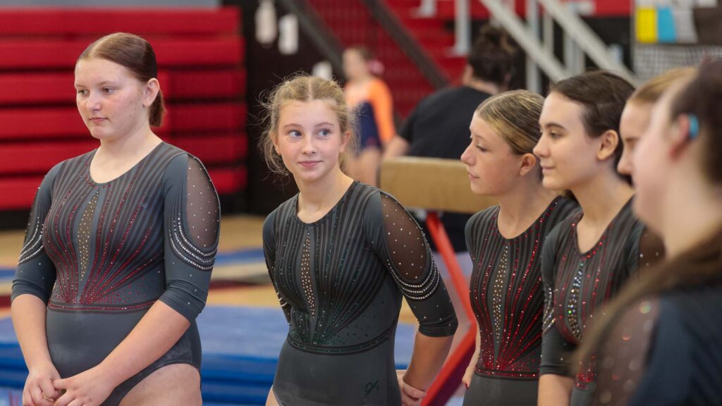 Lawrence, Free State FireLions Gymnastics at Sunflower League championship meet-7