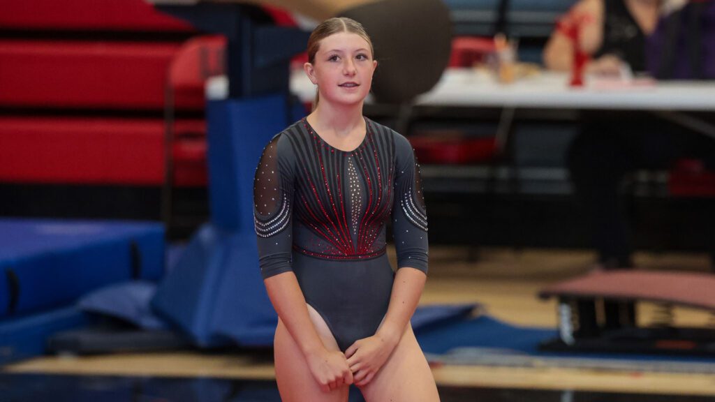 Lawrence, Free State FireLions Gymnastics at Sunflower League championship meet-90